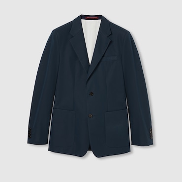GUCCI Embossed Cotton Twill Jacket, Size 46 IT