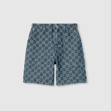 GUCCI Filles - Short Pour Enfant En Denim GG, Taille 5 ANS