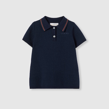 GUCCI Baby - Cotton Polo Dress With Embroidery, Size 18-24 MONTHS