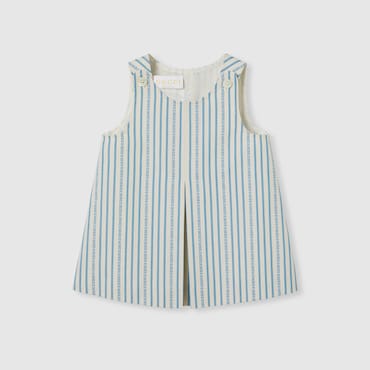 GUCCI Baby - Striped Cotton Dress, Size 12-18 MONTHS