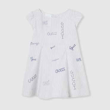 GUCCI Kids - Embroidered Muslin Dress, Size 6 YEARS