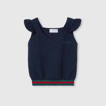 GUCCI Kids - Cotton Top With Embroidery, Size 4 YEARS