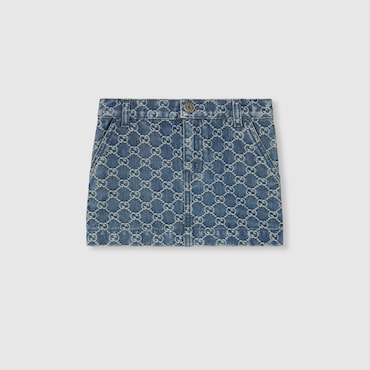 GUCCI Kids - GG Denim Skirt, Size 5 YEARS