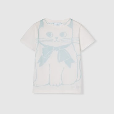 GUCCI Kids - Cotton T-shirt With Print, Size 12 YEARS