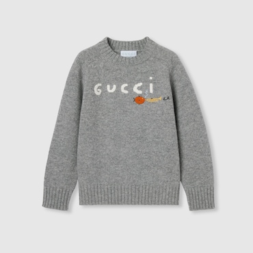 GUCCI Kids - Wool Sweater With Embroidery, Size 8 YEARS