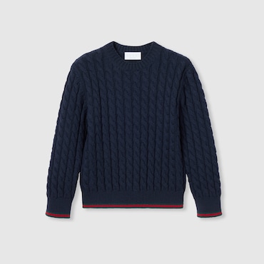 GUCCI Kids - Wool Sweater With Web, Size 12 YEARS