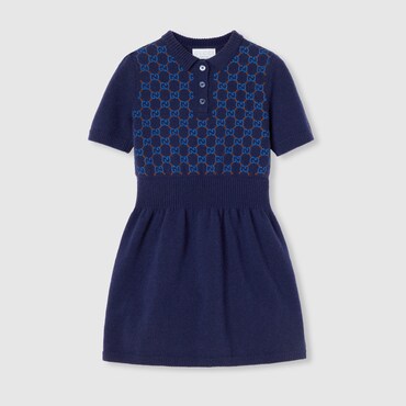 GUCCI Kids - Wool Dress With Embroidery, Size 8 YEARS