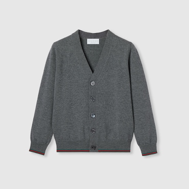 GUCCI Kids - Wool Cardigan With Web, Size 10 YEARS