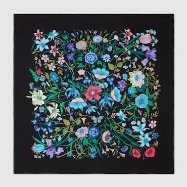 GUCCI Printed Silk Twill Carré