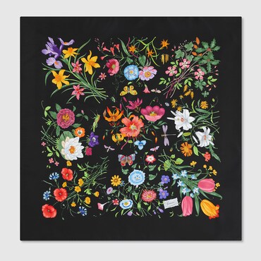 GUCCI Printed Silk Twill Carré