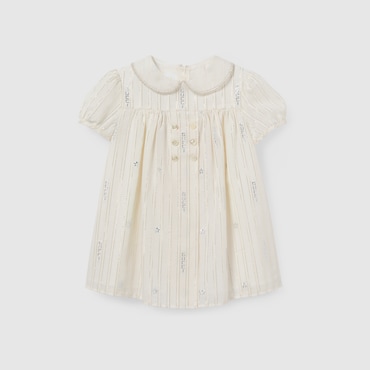 GUCCI Neonato - Abito Neonato Ricamato In Cotone, Taglia 12-18 MESI