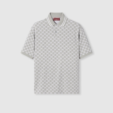 GUCCI GG Cotton Piquet Polo Shirt, Size XL