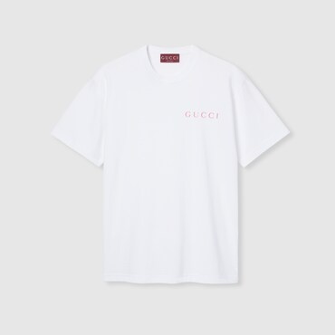 GUCCI Printed Cotton Jersey T-shirt, Size M