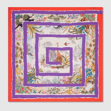 GUCCI Carré In Seta Con Stampa Del Progetto 90 X 90