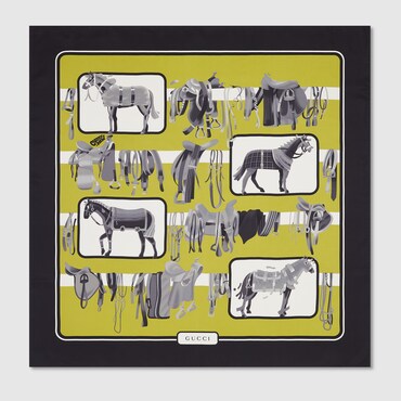 GUCCI 90 X 90 Project Printed Silk Carré