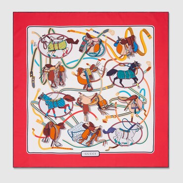 GUCCI 90 X 90 Project Printed Silk Carré