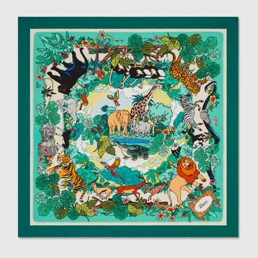 GUCCI 90 X 90 Project Printed Silk Carré