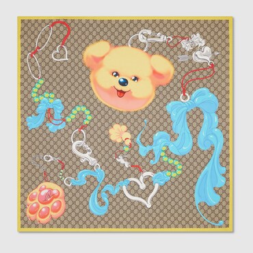 GUCCI 90 X 90 Project Printed Silk Carré