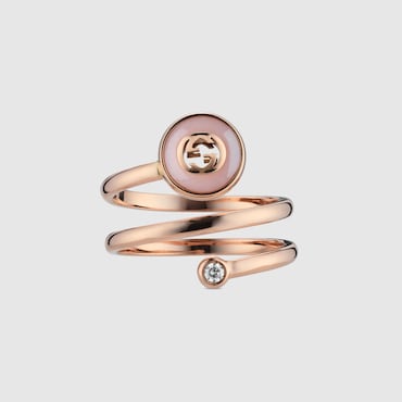 GUCCI Interlocking 18k Spiral Ring