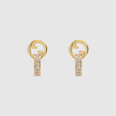 GUCCI Blondie Intertwined Crystal Earrings