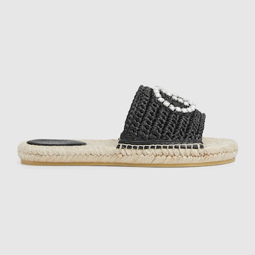 GUCCI Women's Interlocking G Espadrille, Size 38.5 IT