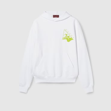 GUCCI Printed Cotton Jersey Sweatshirt, Size XS