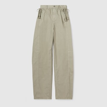 GUCCI Cotton Twill Pants With Tie Sides, Size 40 IT