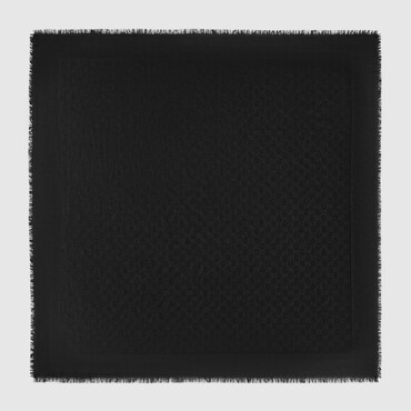 GUCCI GG Wool And Silk Jacquard Shawl