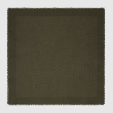 GUCCI GG Wool And Silk Jacquard Shawl