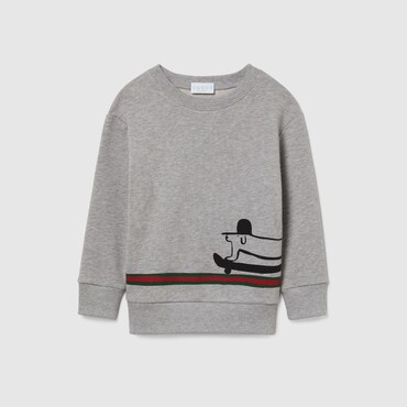 GUCCI Garçons - Sweat-shirt Pour Enfant En Coton Avec Imprimé, Taille 8 ANS