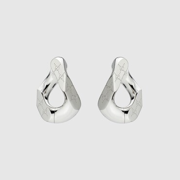 GUCCI Signature Engraved Large Earrings