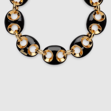 GUCCI Marina Chain Enamel Necklace