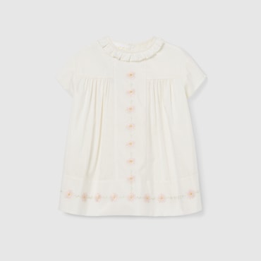 GUCCI Baby - Embroidered Silk Cotton Dress, Size 3-6 MONTHS