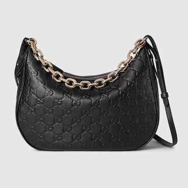 GUCCI GG Emblem Large Shoulder Bag