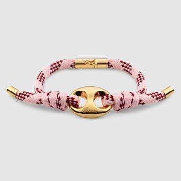 GUCCI Marina Chain Fabric Bracelet, Size L