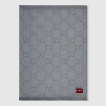 GUCCI GG Wool Silk Jacquard Blanket