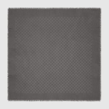 GUCCI GG Wool And Silk Jacquard Shawl