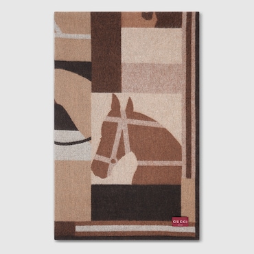 GUCCI Decke Aus Woll- Und Kaschmirjacquard