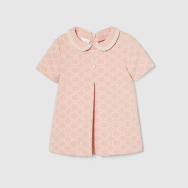 GUCCI Baby - Embroidered Cotton Jersey Dress, Size 12-18 MONTHS