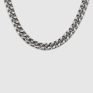 GUCCI Signature Engraved Chain Necklace