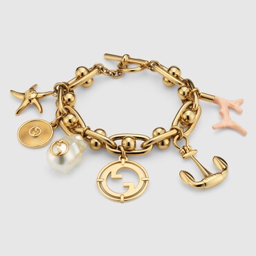 GUCCI Chain Bracelet With Symbols, Size S