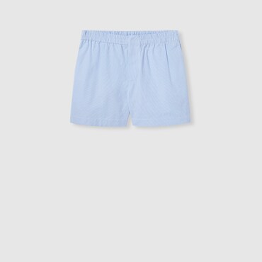 GUCCI Striped Cotton Shorts With Embroidery, Size 54