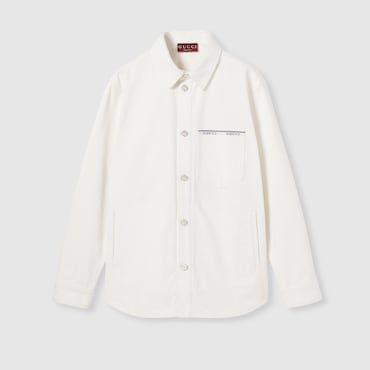 GUCCI Camicia In Denim Cimosato Di Cotone, Taglia 54 IT