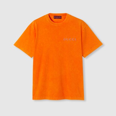 GUCCI T-shirt In Jersey Di Cotone Stampato, Taglia XL