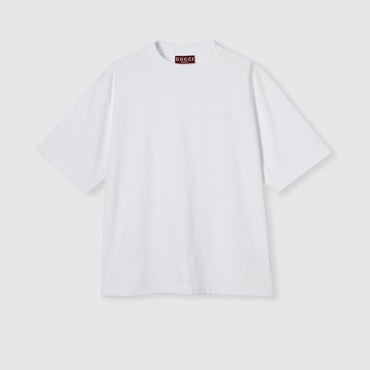 GUCCI Cotton Jersey T-shirt With Embroidery, Size XXL