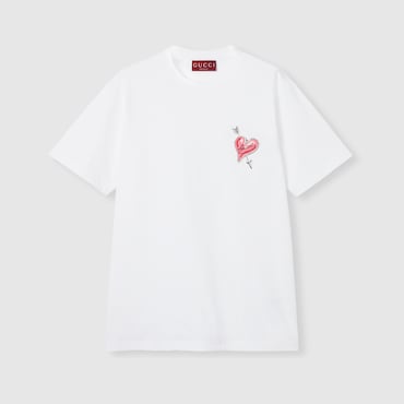 GUCCI Cotton Jersey T-shirt With Patch, Size XL
