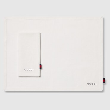 GUCCI Linen Placemat And Napkin