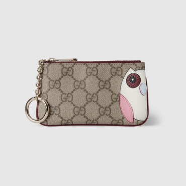 GUCCI GG Key Case With Owl Detail