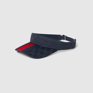 GUCCI GG Cotton Visor With Web, Size M