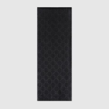 GUCCI GG Wool And Silk Jacquard Stole